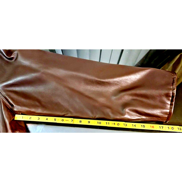Sean John Leather Jacket XXL Brown Quilted Lined Zip Front Logo NWT Y2K fashion - Picture 10 of 15